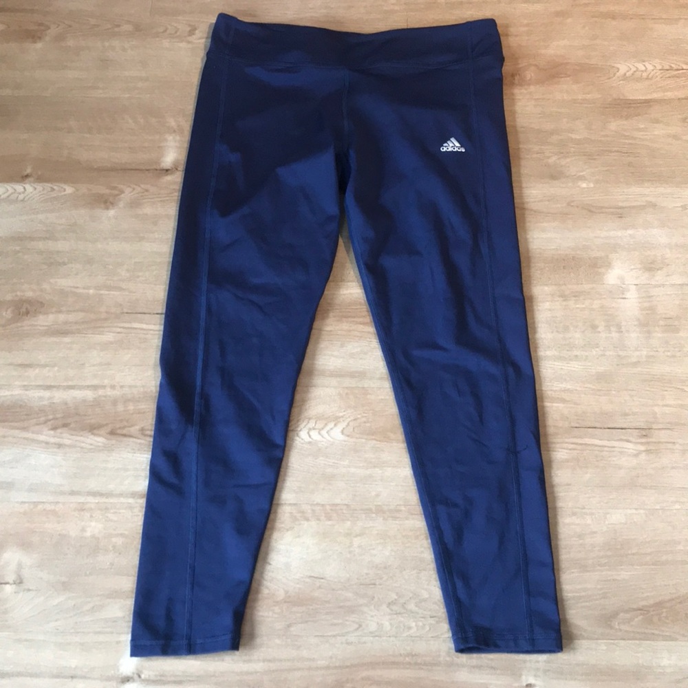 Adidas Climawarm leggings fleece lined Navy blue